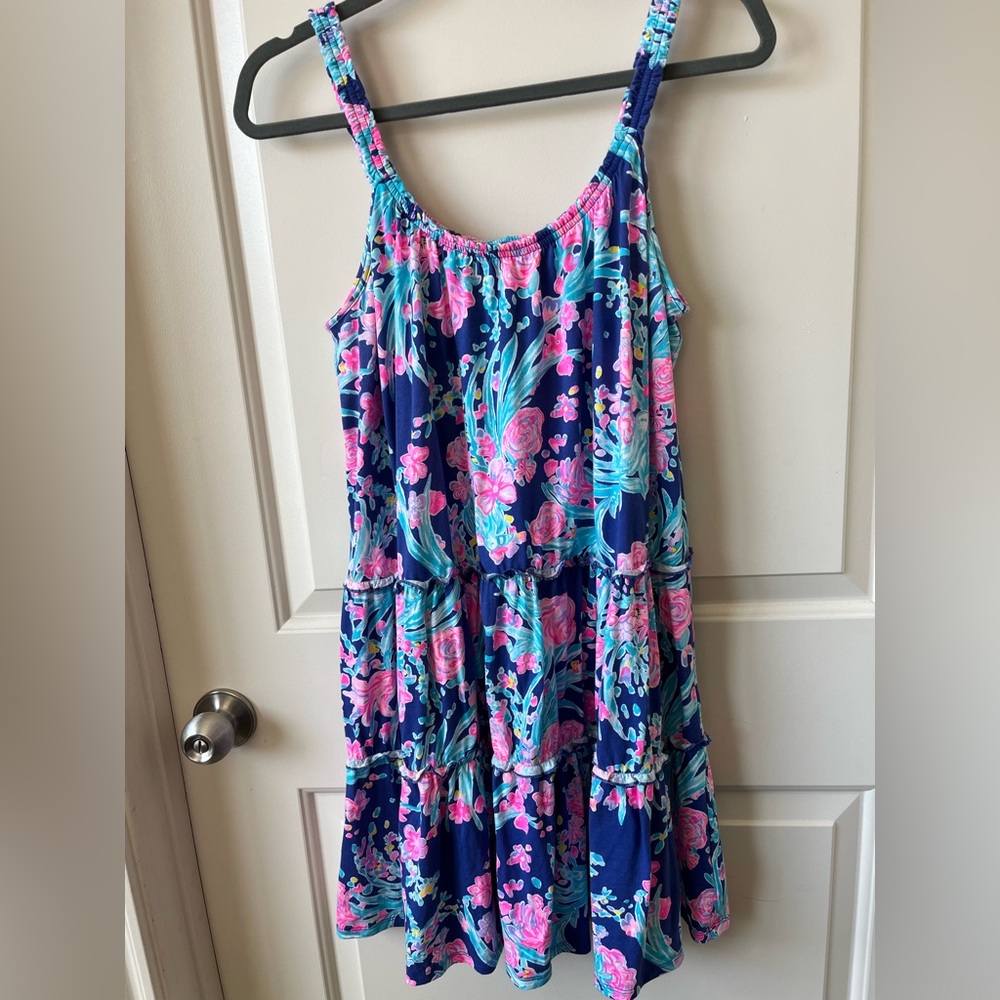 Lilly Pulitzer Loro Dress in Corsica Blue Size Medium. Excellent condition.